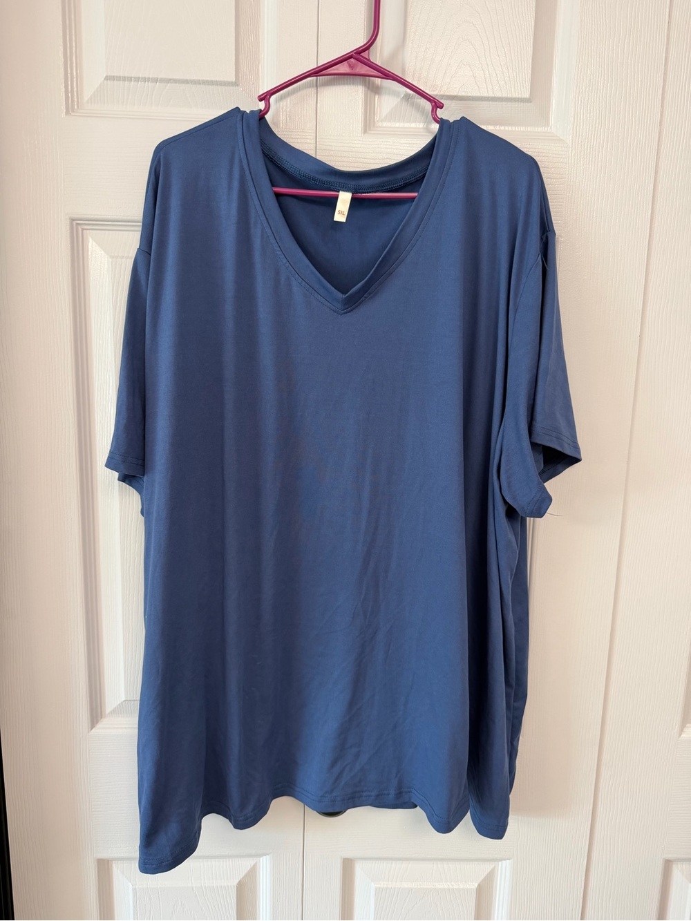 Woman’s V-Neck Short Sleeve Tee - Blue